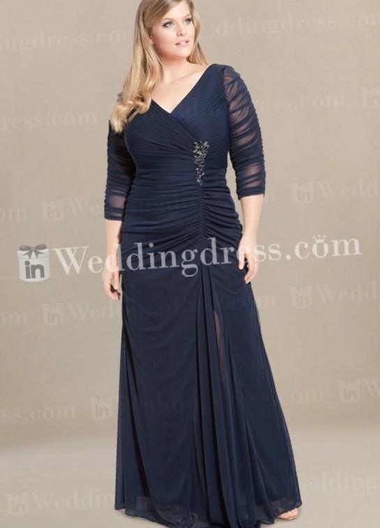 Dress Mother Of The Bride Plus Size Pluslook Eu Collection V Neck Plus Size Mother Of The Bride Dress Mo289