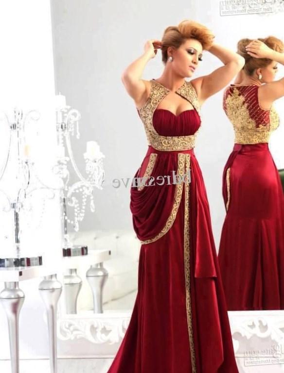 plus size red and gold dress