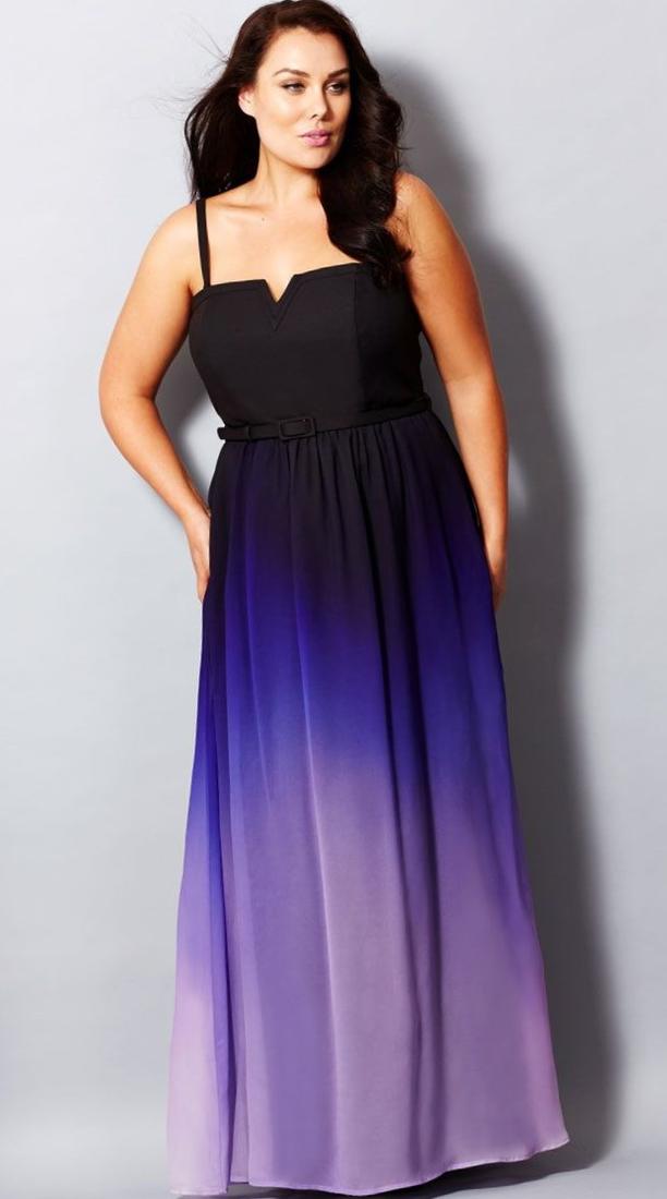 Purple maxi dress plus size - PlusLook.eu Collection