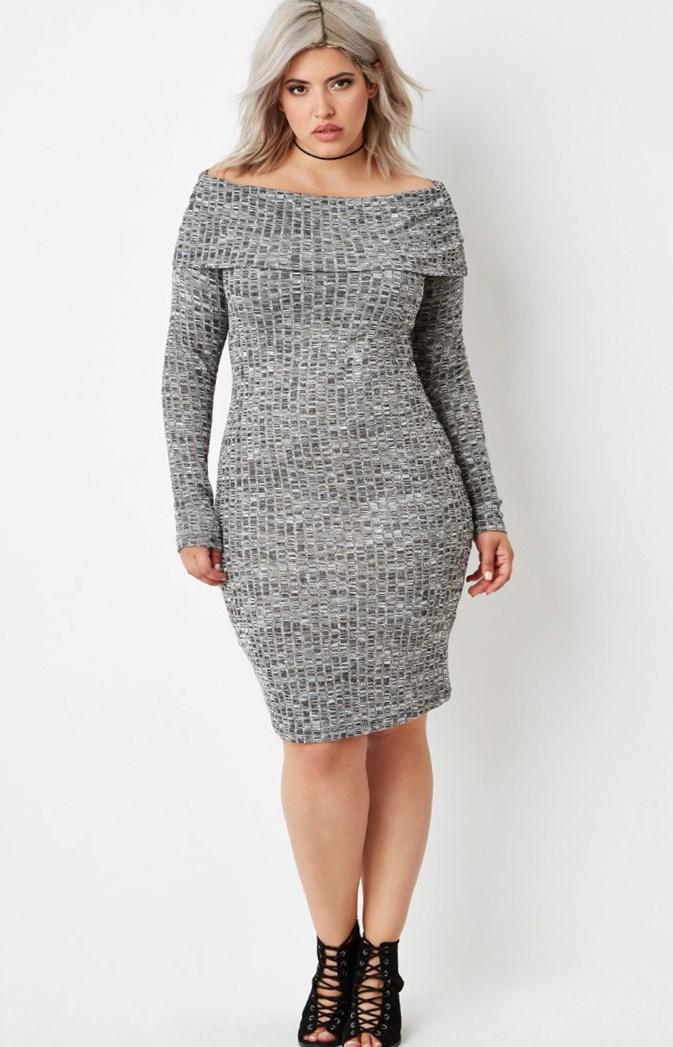 Sweater Dress For Plus Size Pluslookeu Collection 2794