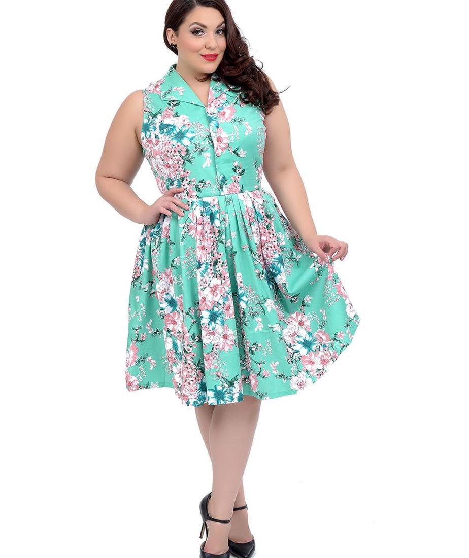 fifties style dresses plus size