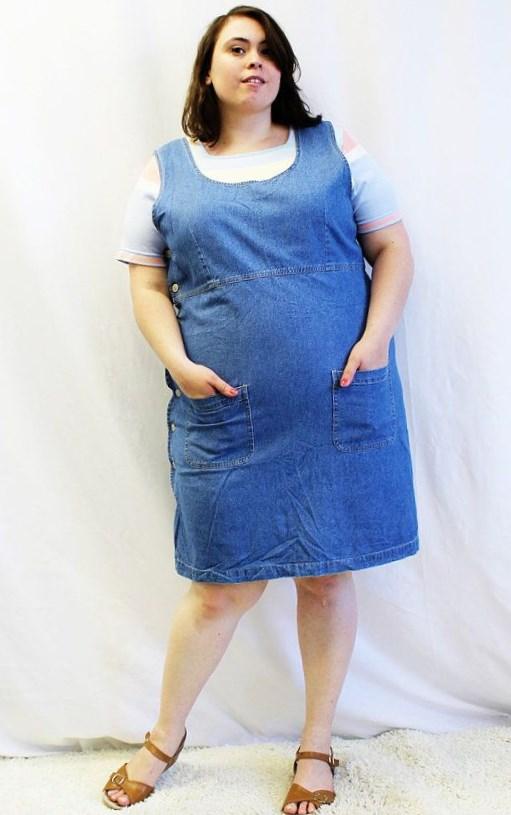 denim jumper dress plus size