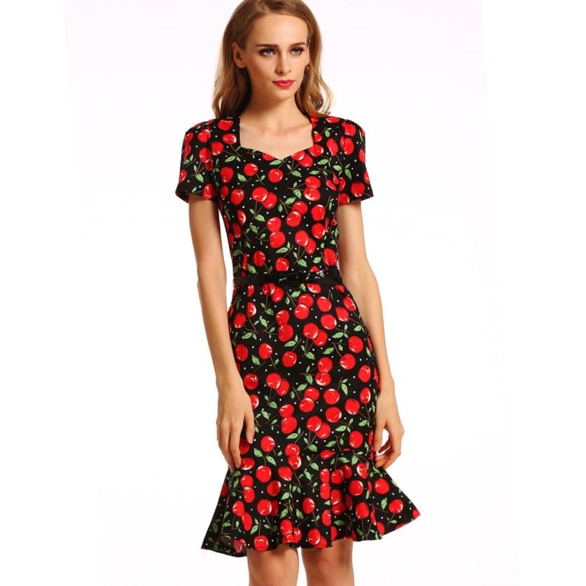 Plus size cherry dress - PlusLook.eu Collection