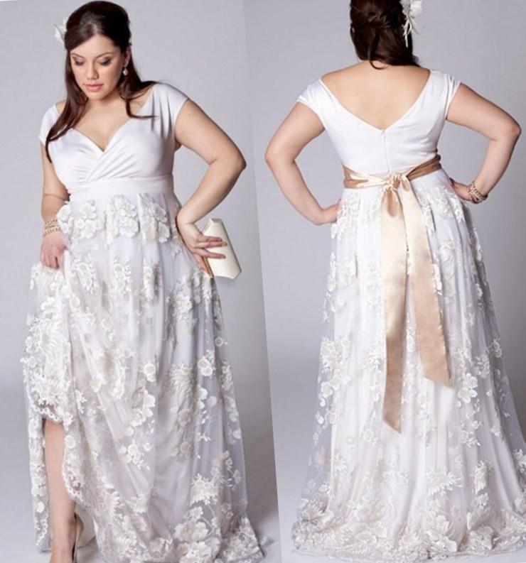 Plus size short white dresses: cocktail, party, short, mini, prom and ...