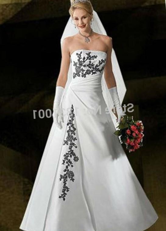 New Sexy Plus Size Wedding Dress Black And White Bridal Gowns 2019 New Fashion For Womens