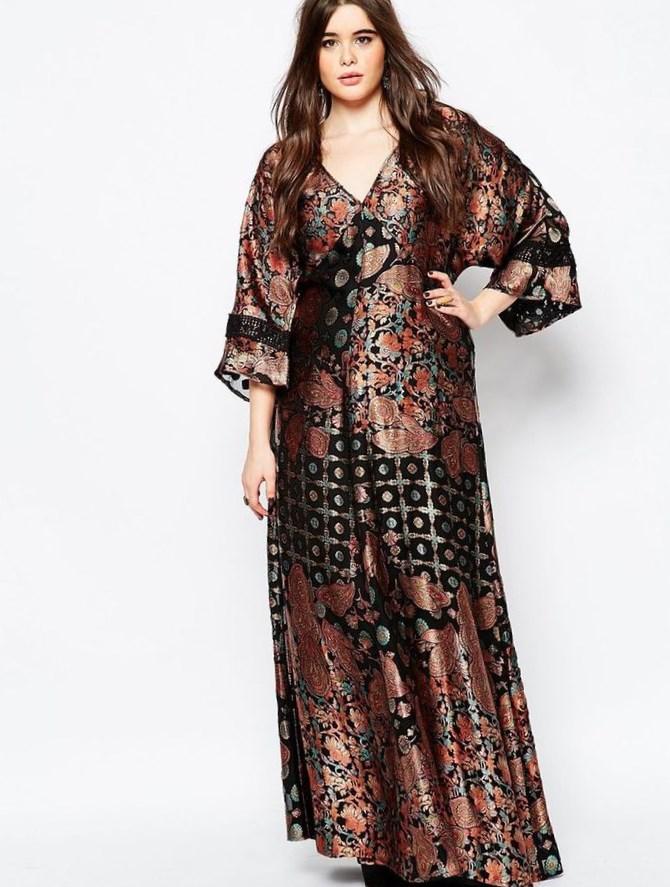 Plus size kimono maxi dress - PlusLook.eu Collection