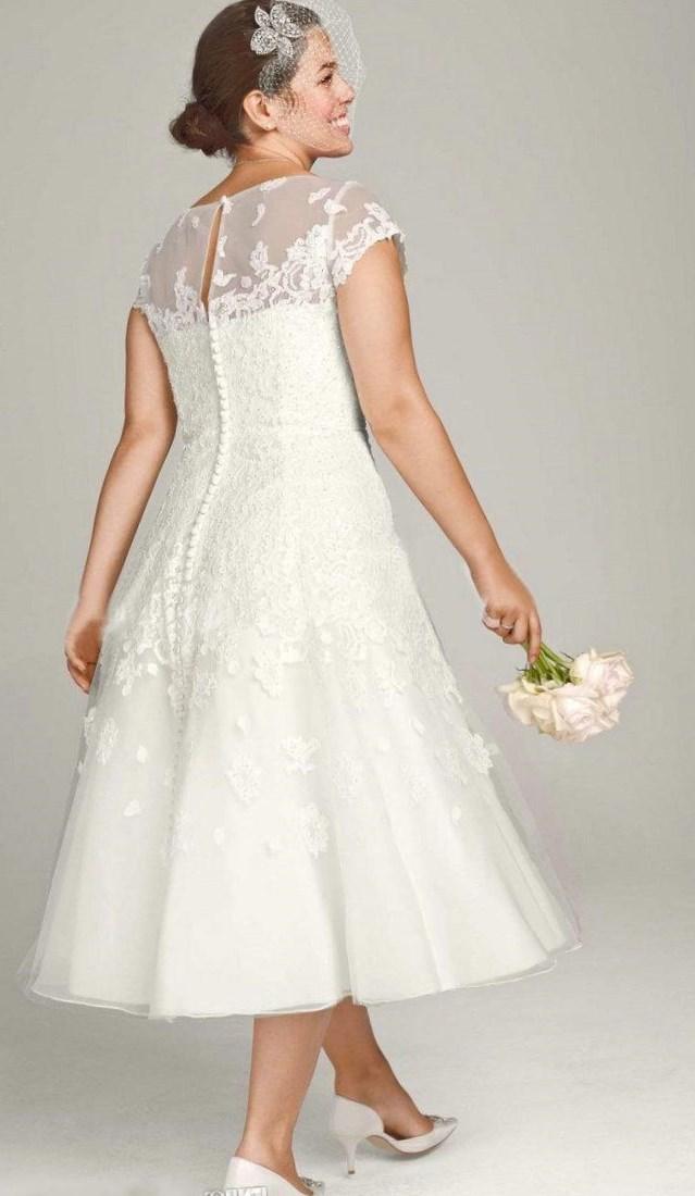 Tea length wedding dress plus size - PlusLook.eu Collection