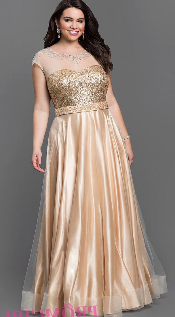 plus size rose gold prom dress