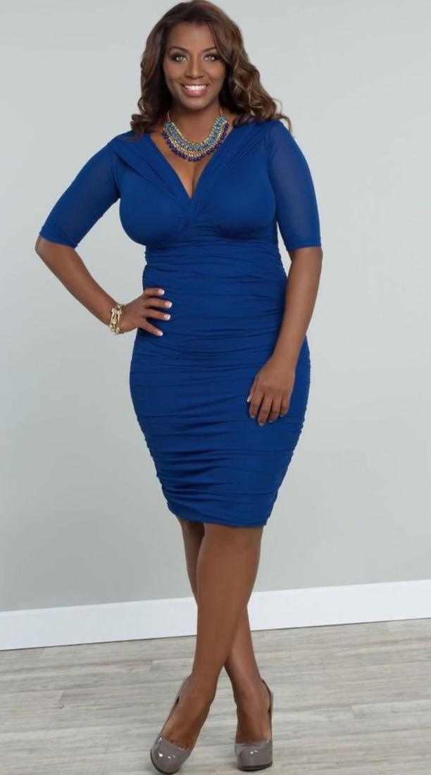 Plus size ruched dress - PlusLook.eu Collection