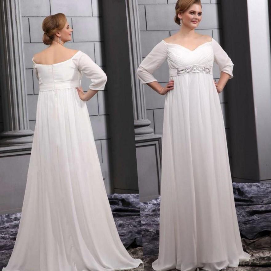 Plus Size Empire Waist Wedding Dress PlusLook eu Collection