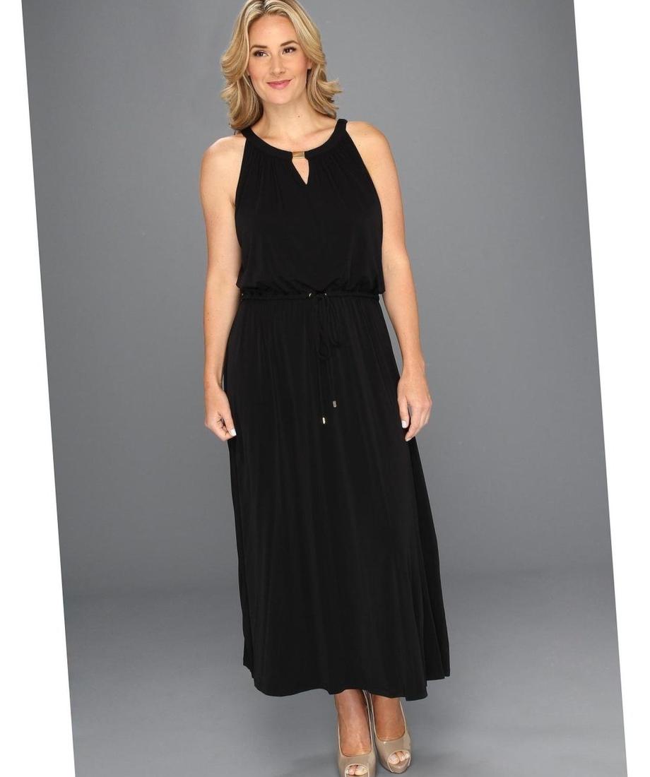 Black halter dress plus size - PlusLook.eu Collection
