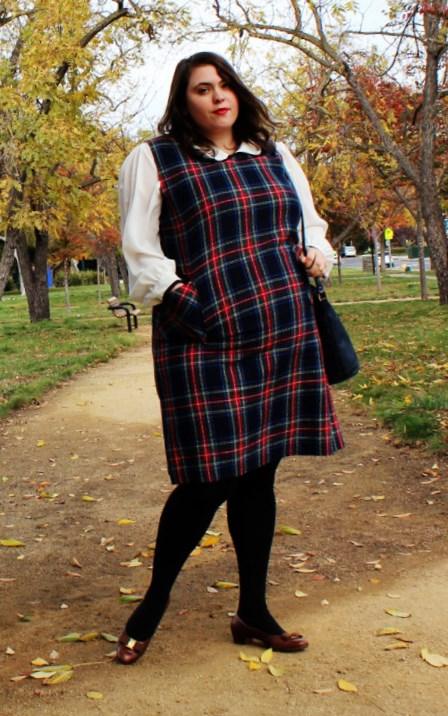 tartan pinafore dress plus size