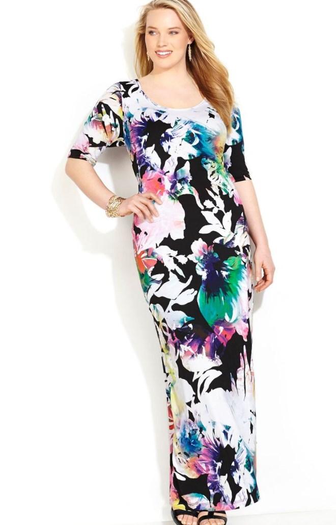 Floral maxi dress plus size - PlusLook.eu Collection