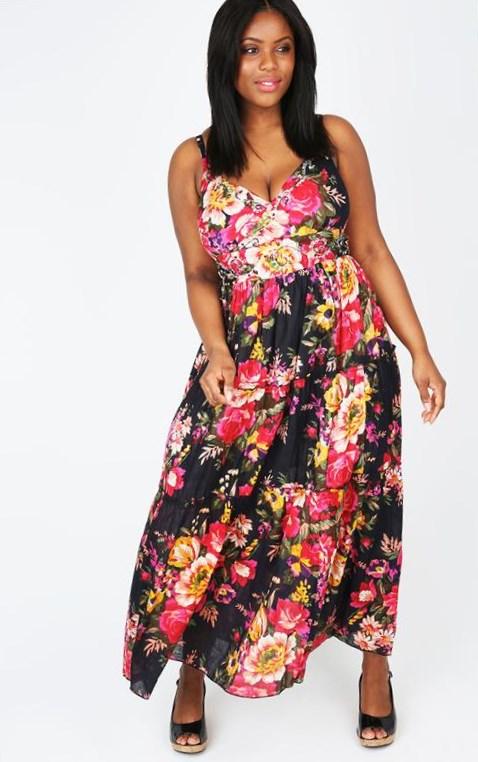 Floral maxi dress plus size - PlusLook.eu Collection