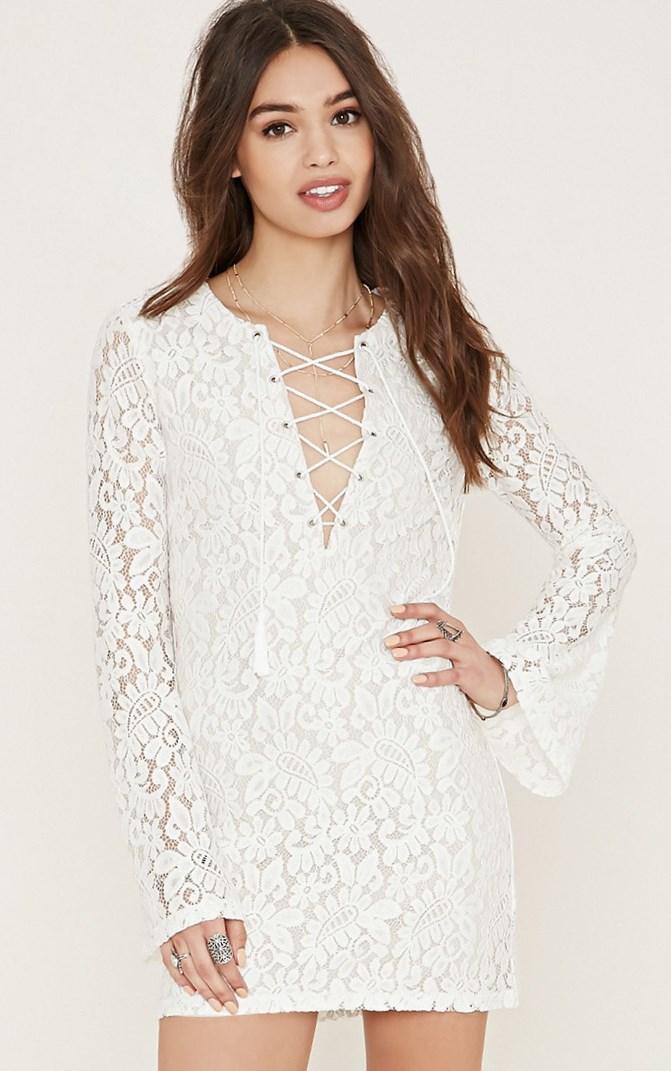 Cream lace dress plus size - PlusLook.eu Collection