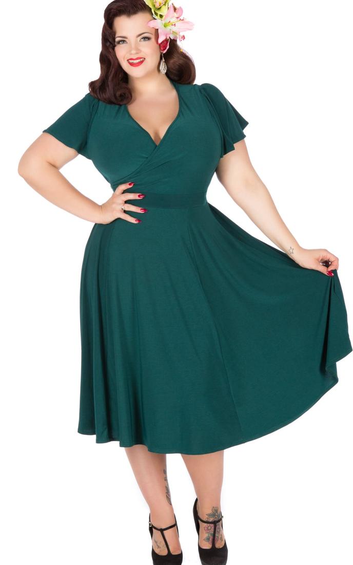 Plus Size Vintage Dresses 50s Style Designed for Curves FgNfAN3v