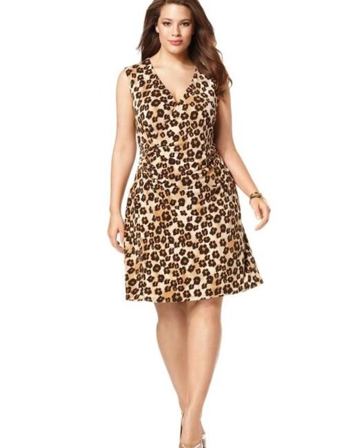 Leopard plus size dress - PlusLook.eu Collection