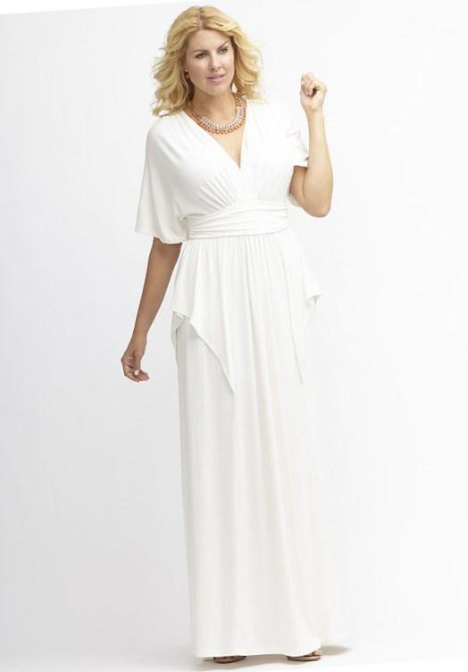 Plus size maxi dresses white - PlusLook.eu Collection