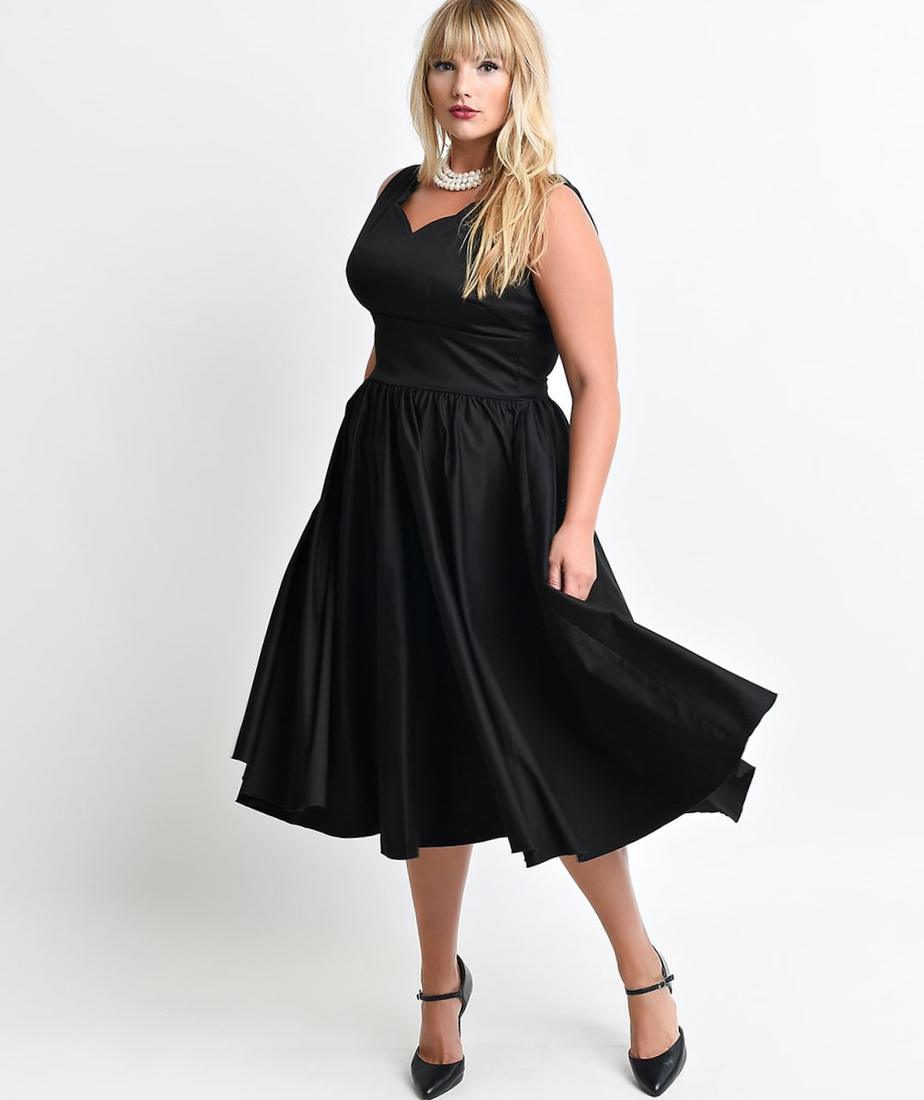 Plus size 1950s style dresses: fifties fashion for women