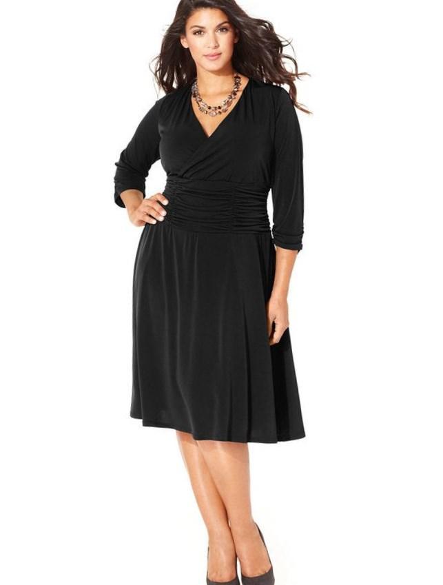 Plus size ruched dress - PlusLook.eu Collection