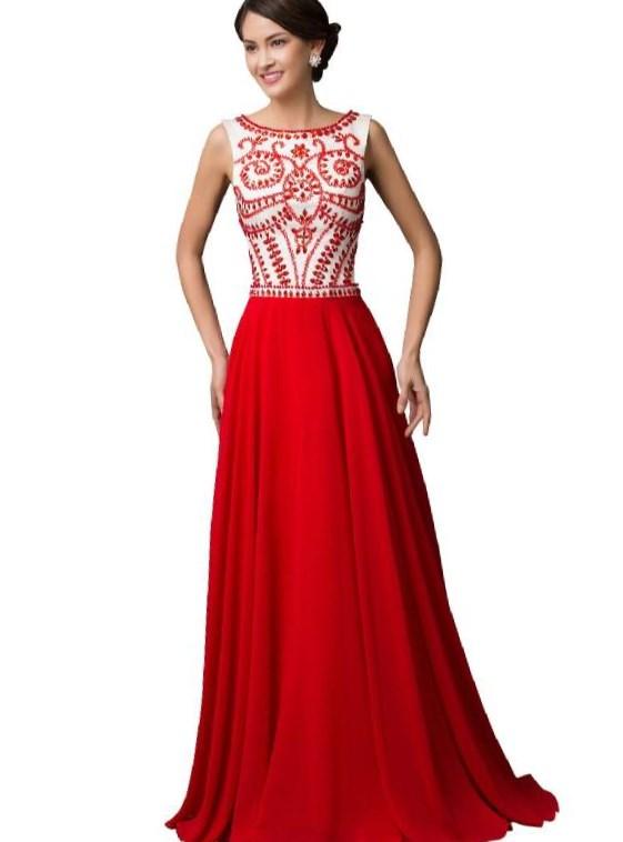 dillards red long dress