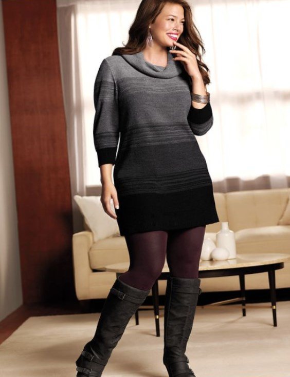 Plus size sweater dresses for fall 2019 - PlusLook.eu Collection
