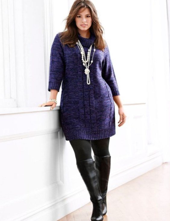 Plus size sweater dresses for fall 2019 - PlusLook.eu Collection